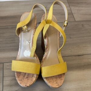 Metoo Yellow Strappy Sandals 7.5